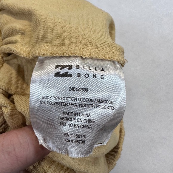 Billabong Essentials Womens Yellow Leaf Jacquard Terry Lounge Set Small - Picture 6 of 16